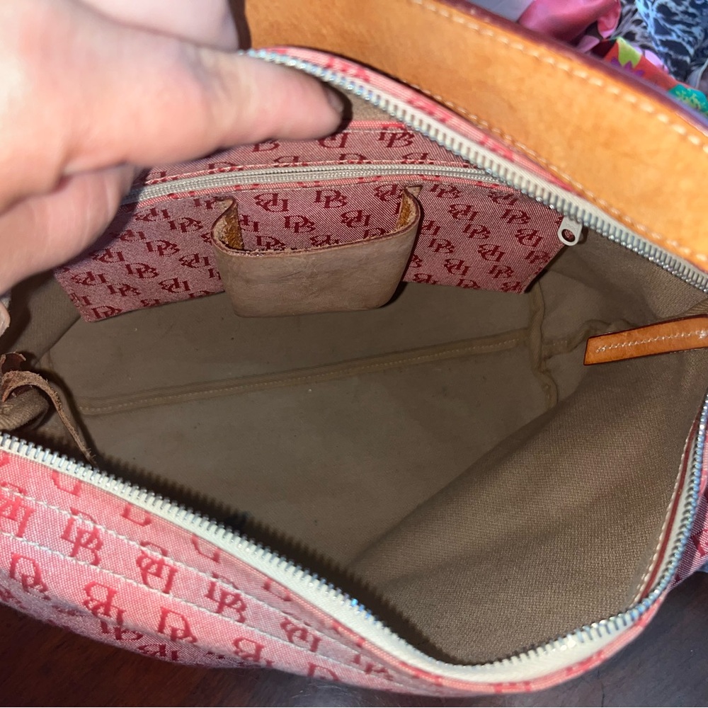 Preloved Dooney & Bourke Monogram Red Mini Sac Purse Shoulder Bag - Picture 9 of 11